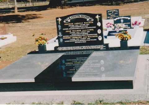a selection of memorial stones