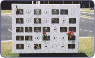 a memorial wall