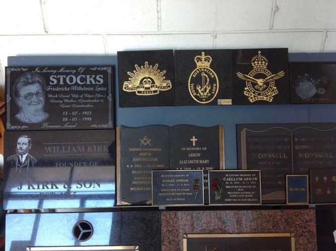 a selection of memorials